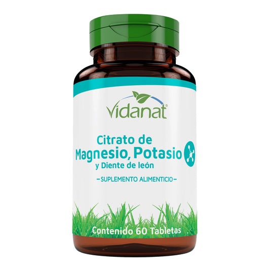 Citrato De Magnesio Potasio Y Diente De Leon 60 Tab