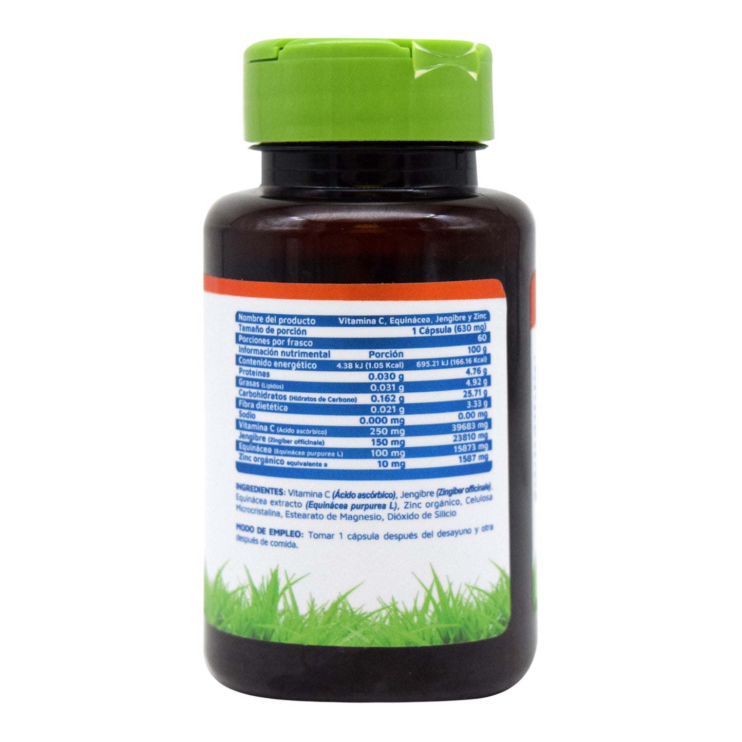 Vitamina C Equinacea Jengibre Y Zinc 60 Cap