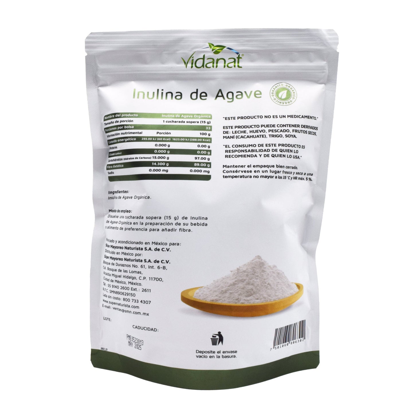 Inulina De Agave 500 G