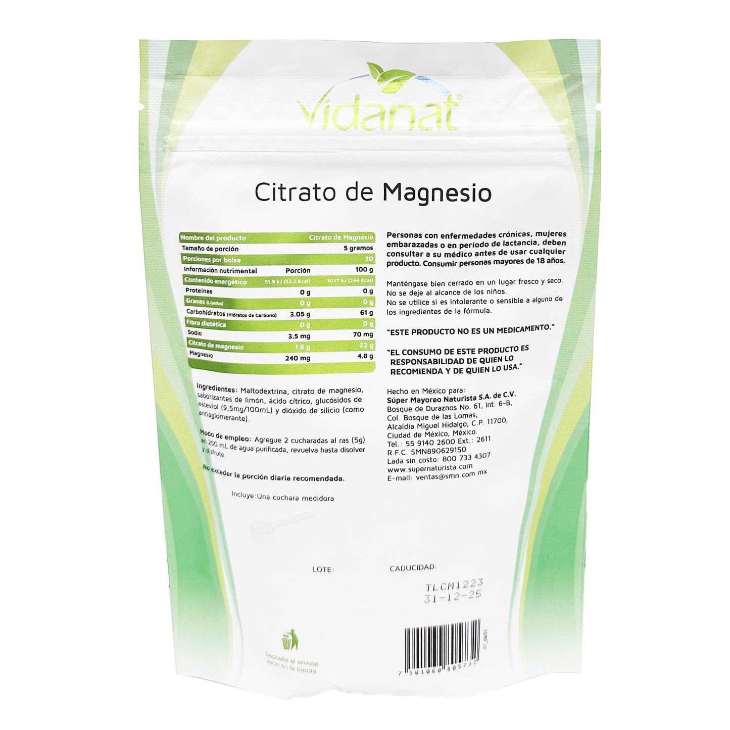 Citrato De Magnesio Limon 150 G